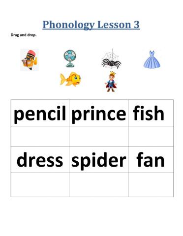 Phonology Lesson 3 Book 1