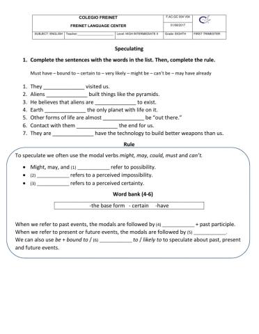 School session 2 Week 7