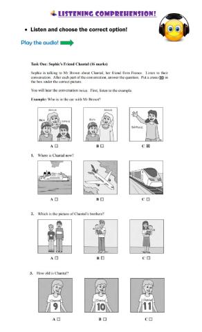 Listening comprehension practice.