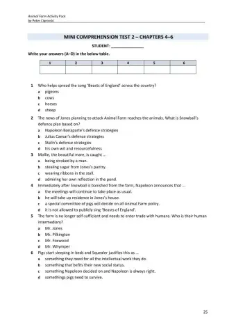 Animal farm by george orwell chapter4-6