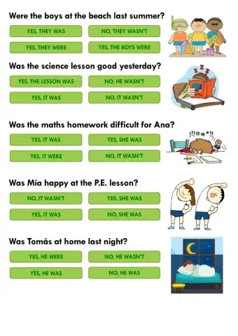 Was were questions and short answers