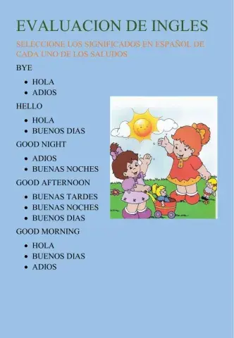 Evaluacion de ingles