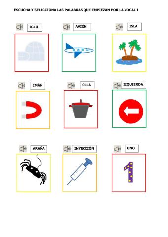 Palabras que empiezan por i