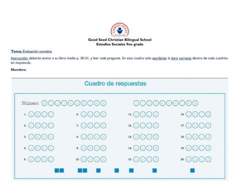 Evaluación sumativa p. 30-31