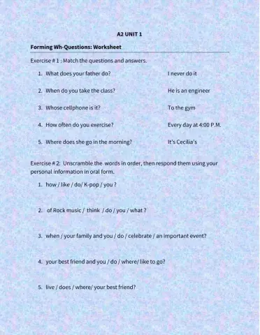 Simple present wh questions