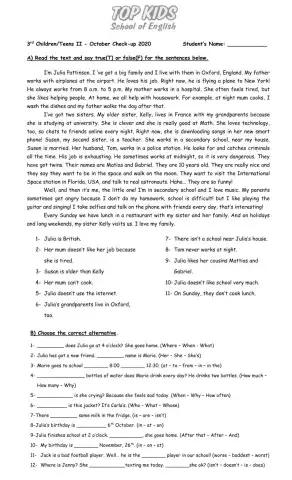 October Check-up 3rd Ch - T2