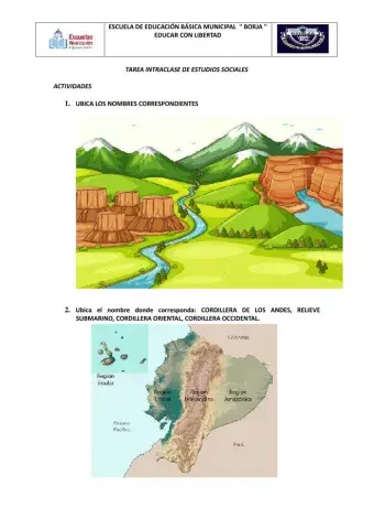 Relieves del ecuador