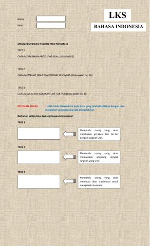 Mengidentifikasi Teks Prosedur