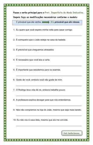 Imperfeito do Subjuntivo 3