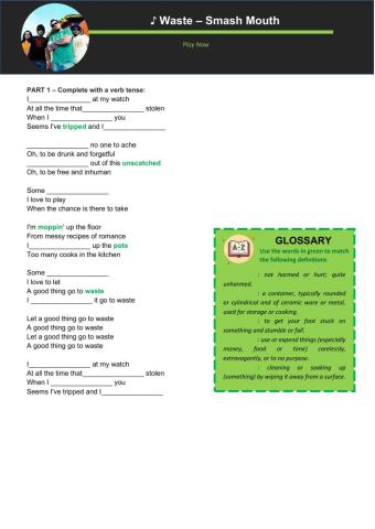 Verb Tenses Review with Smash Mouth