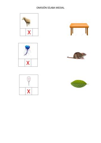 Omisión sílaba medial