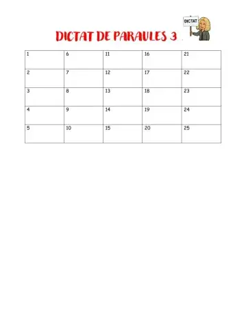 Dictat de paraules 3