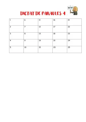 Dictat de paraules 4