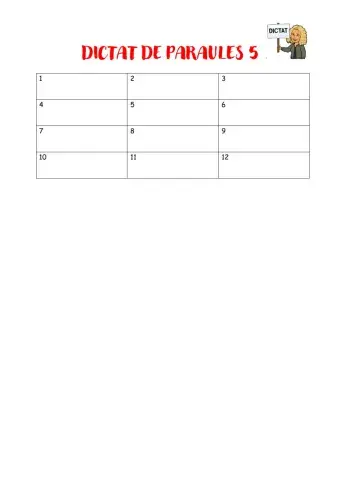 Dictat de paraules 5