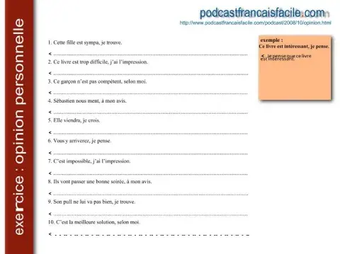 Exprimer son opinion