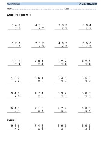 Multiplicacions