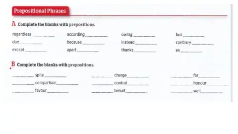 Prepositional phrases (U7)