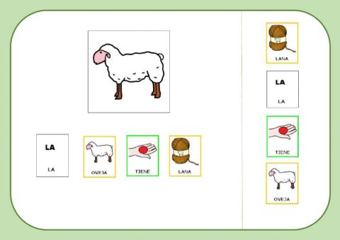 Los animales de la granja: oveja