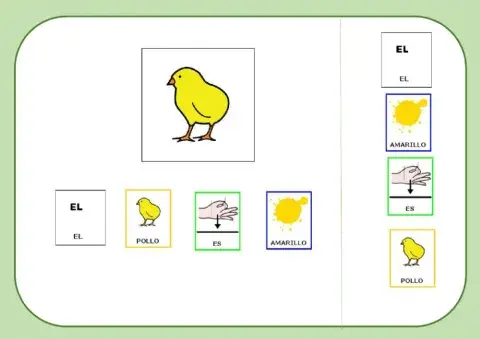 Los animales de la granja: pollo