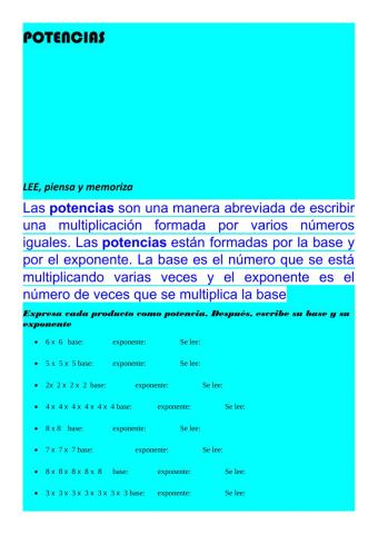 Potencias