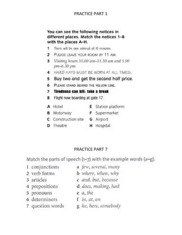 SABER test preparation part 4 Parts of speech