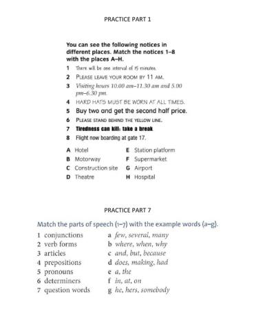 SABER test preparation part 4 Parts of speech