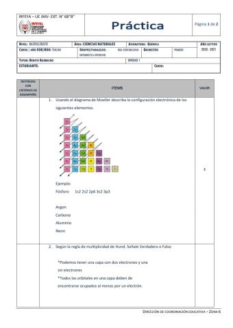 Configuración electrónica y Estructuras de Lewis
