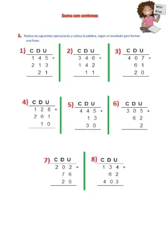 Suma de decenas 3 cifras