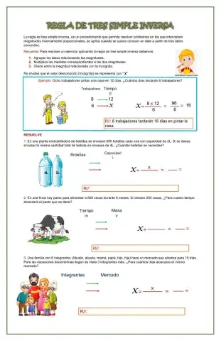 Regla de tres simple inversa