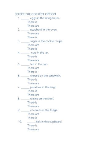 There is - There are