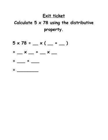 Distributive property