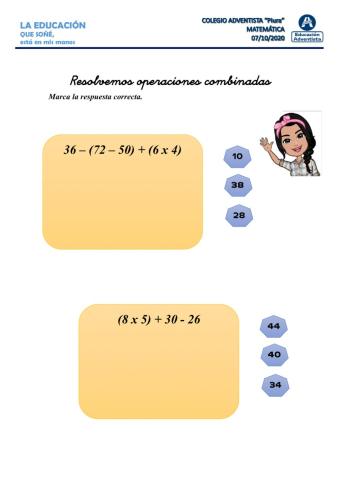 Operaciones combinadas