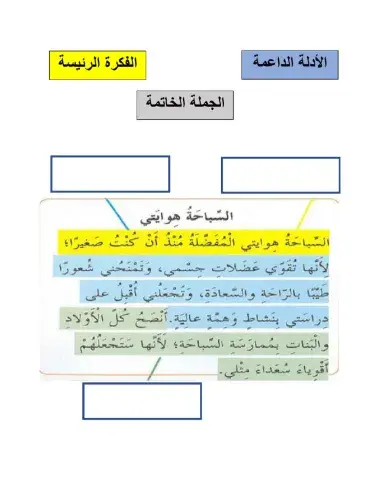 ورقة عمل كتابة فقرة