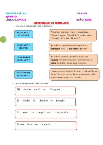 Sustantivos y reglas ortográficas
