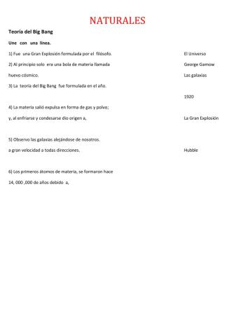 La teoría del Big Bang