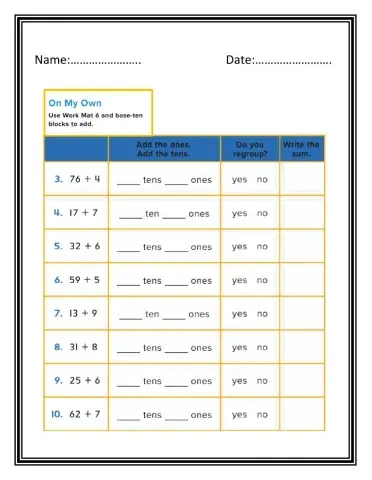 Regroup Ones as Tens