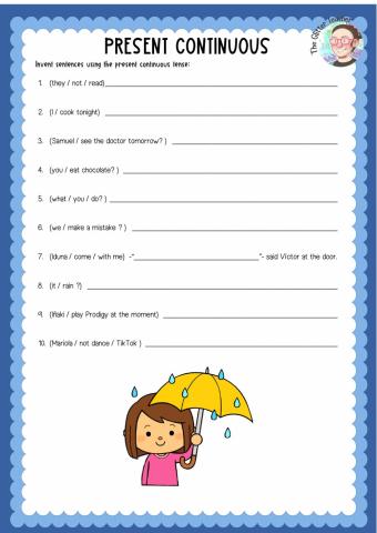 Present continuous practice