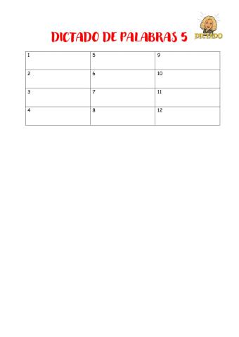 Dictado palabras5