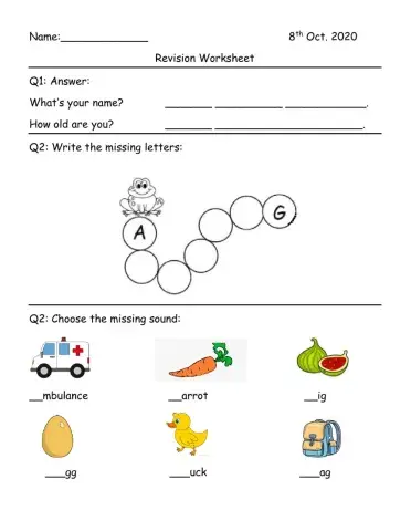 Alphabet worksheet