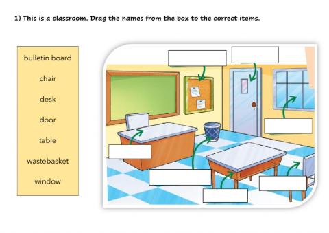 Classroom - Vocabulary, There is a-an, There are