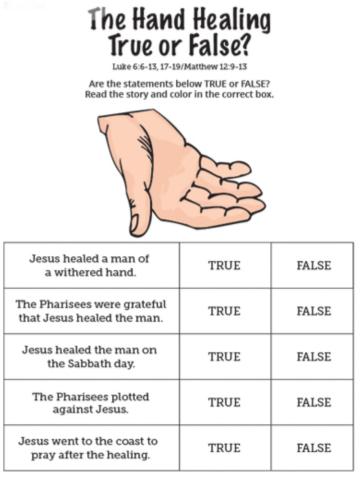 Jesus Heals the man with Paralyzed Hand