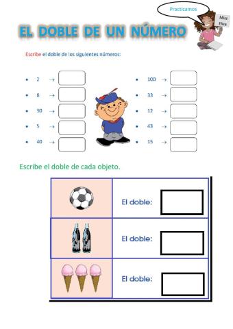 El doble de un numero