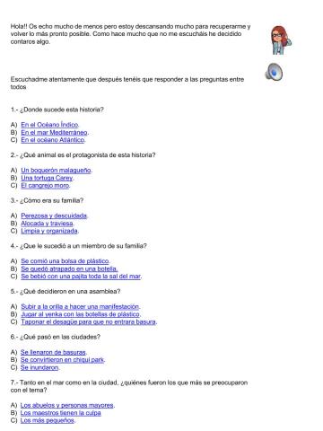 Comprensión oral: Acuatika