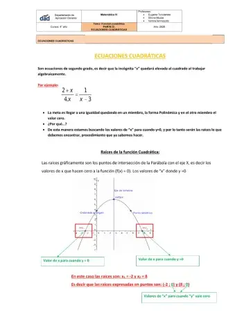 Ecuaciones Cuadráticas (Parte D)