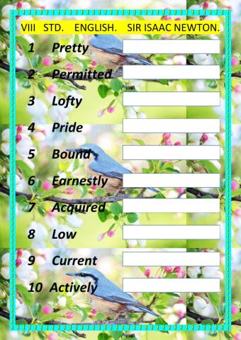 Prose:sir isaac newton