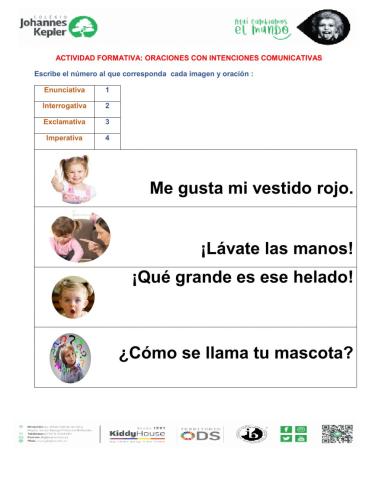 Oraciones con diversas intenciones comunicativas