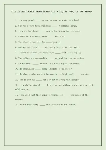 Verbs and prepositions-2