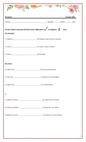 Reporting requests and commands