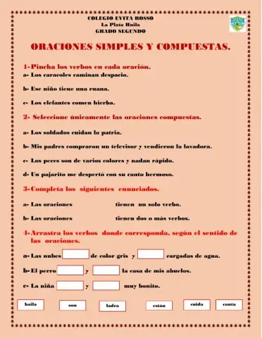 Oraciones simples y compuestas