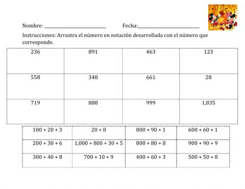 Notación Desarrollada.
